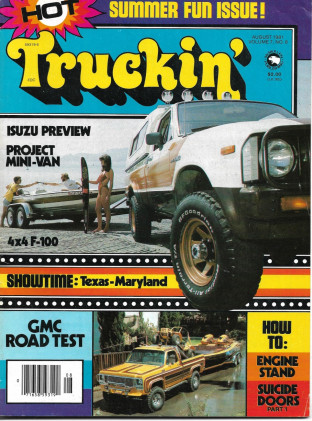 TRUCKIN' 1981 AUG - ISUZU PREV, PROJ MINI-VAN, GMC TEST, SUICIDE DOORS